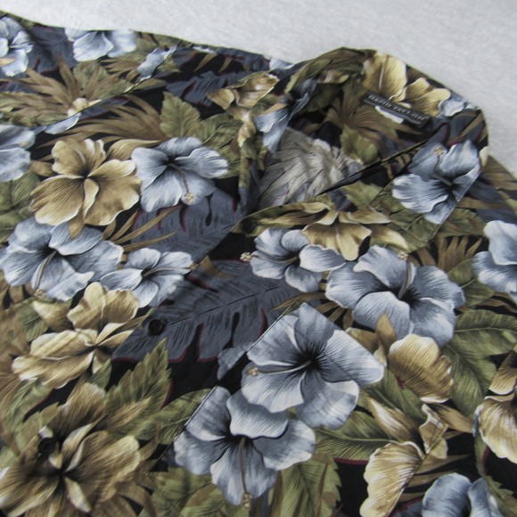 David Taylor Other - David Taylor Hawaiian Shirt Men's Medium Black Tropical Floral Camp S/S